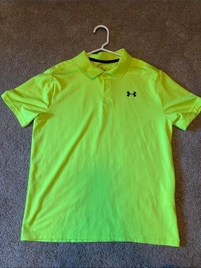 Under Armour Neon Yellow Short Sleeve Polo